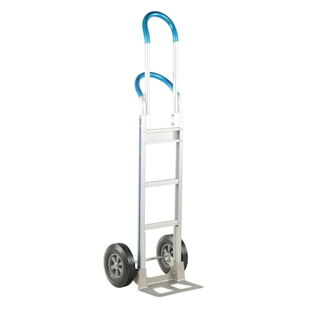 Vestil Silver Aluminum Double Loop Handle Hard Rubber Wheels ALUM-LOOP-H-HR